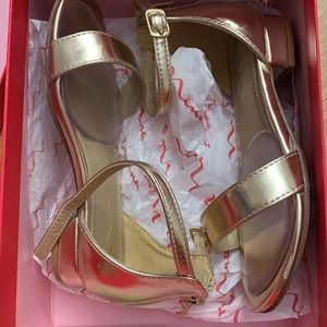 Nina Girls Metallic Gold Dress Sandals